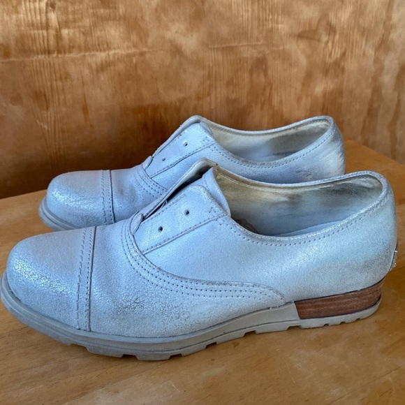 Sorel Major Oxford White Metallic Slip On Shoe Sparkly - Picture 10 of 10